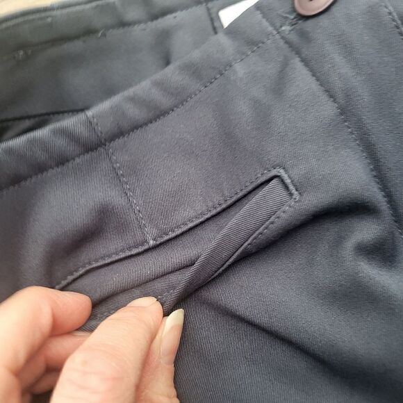 Talbots Petites vintage dress pants size 10 petite blue and black velvet - Picture 10 of 11